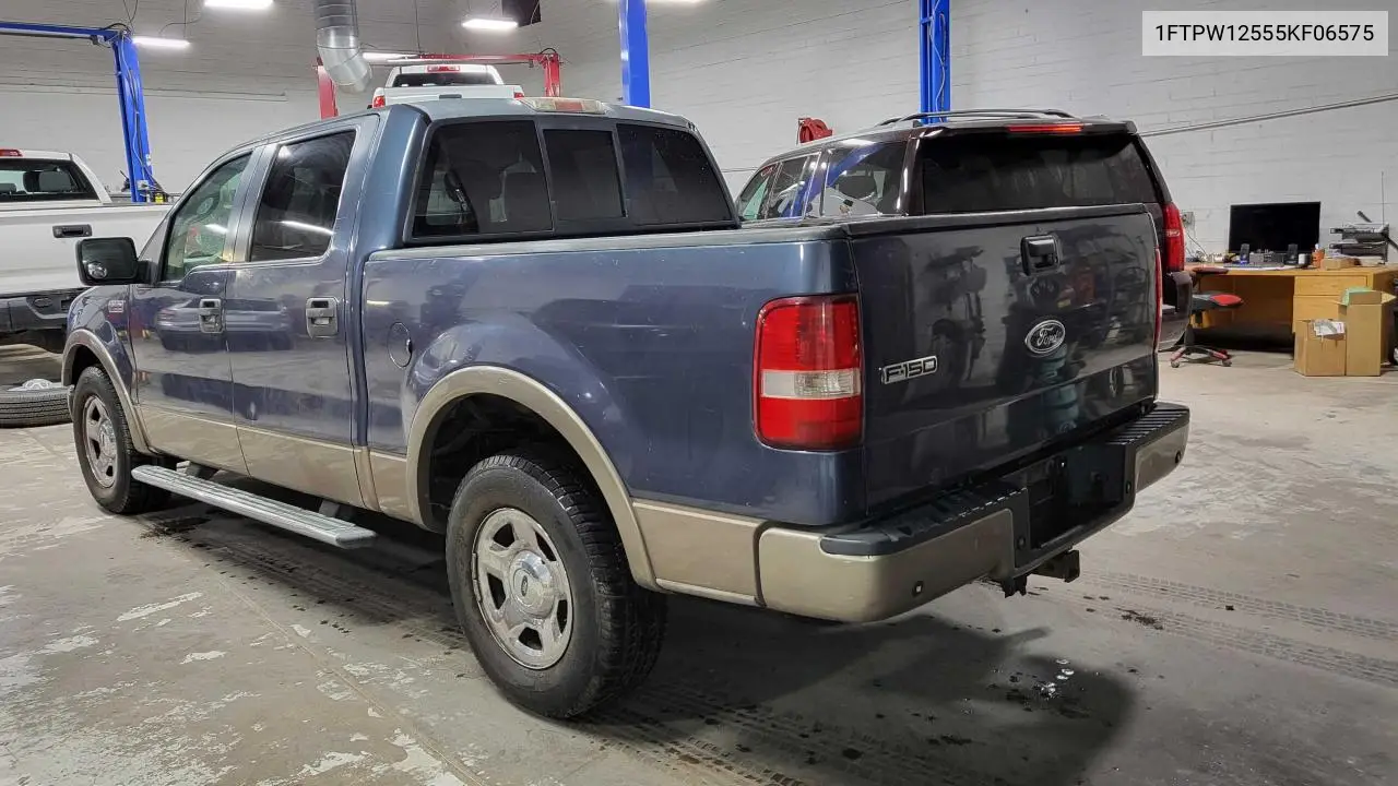 2005 Ford F150 Supercrew VIN: 1FTPW12555KF06575 Lot: 57114205