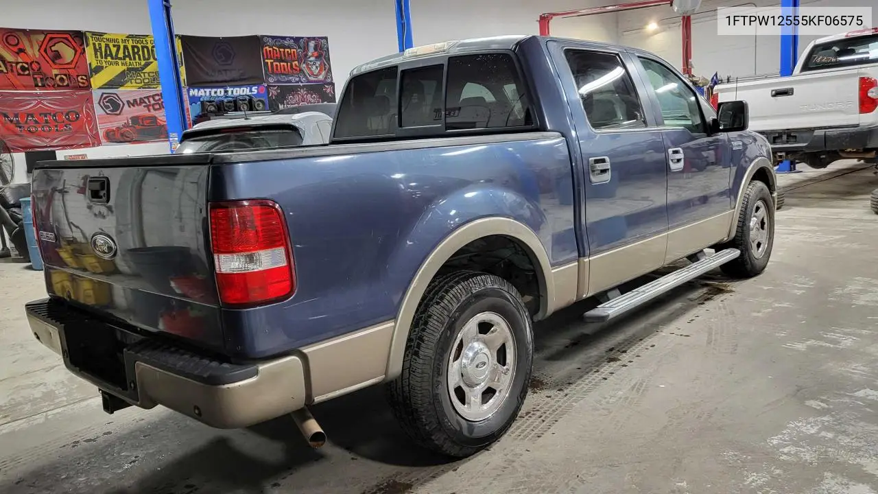 2005 Ford F150 Supercrew VIN: 1FTPW12555KF06575 Lot: 57114205