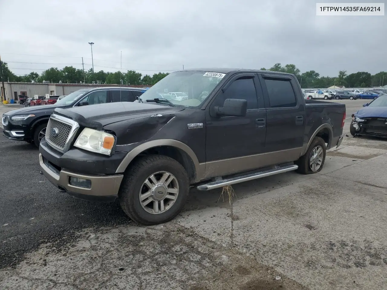 2005 Ford F150 Supercrew VIN: 1FTPW14535FA69214 Lot: 62330875