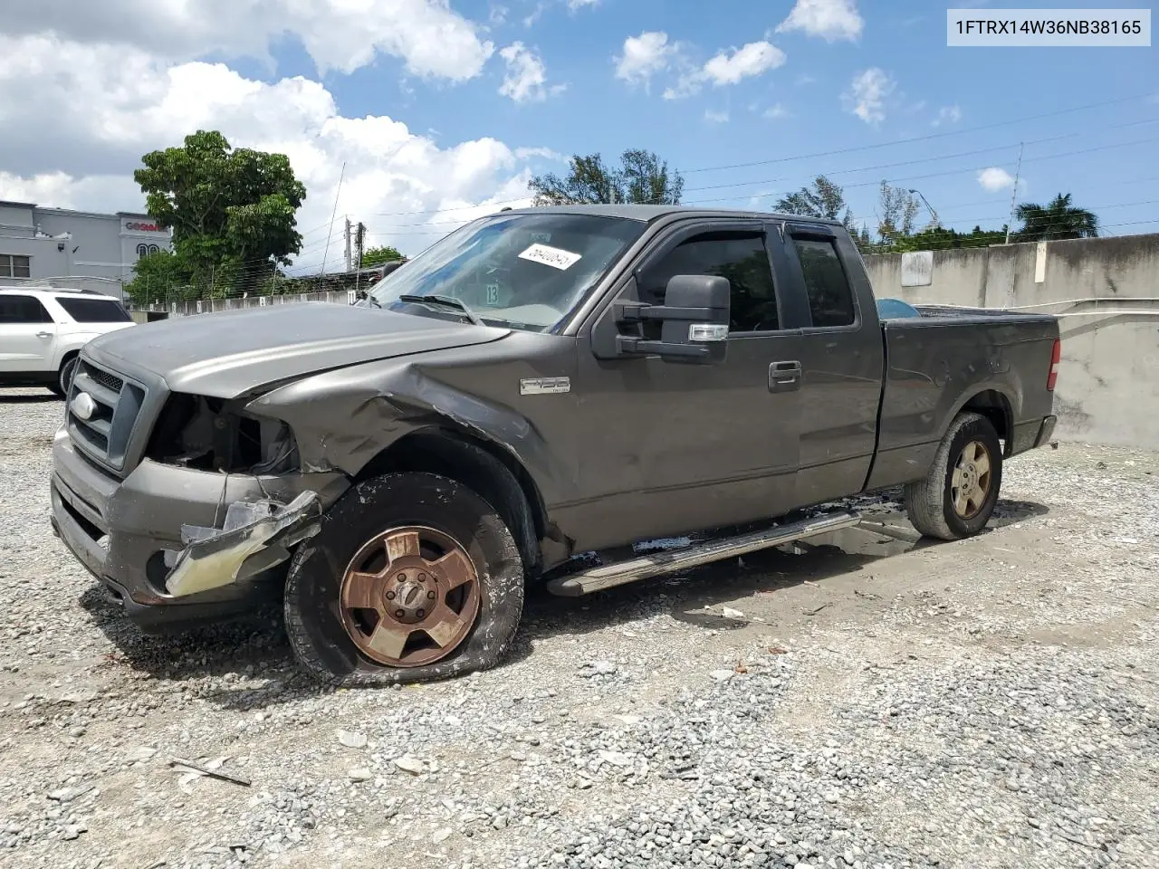 2006 Ford F150 VIN: 1FTRX14W36NB38165 Lot: 56400845