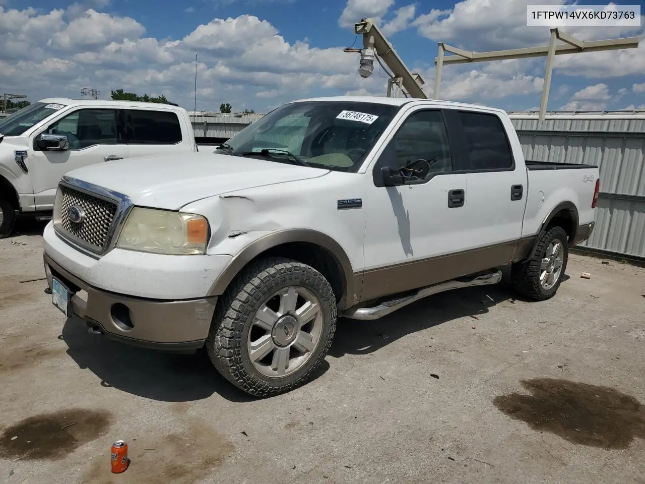 2006 Ford F150 Supercrew VIN: 1FTPW14VX6KD73763 Lot: 56748175
