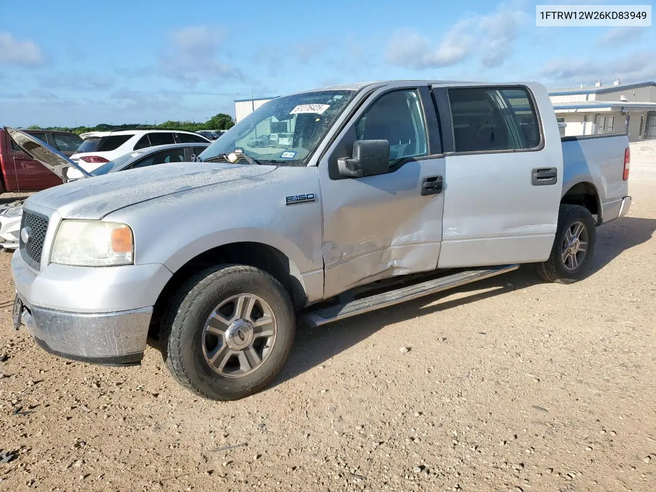 2006 Ford F150 Supercrew VIN: 1FTRW12W26KD83949 Lot: 61276435