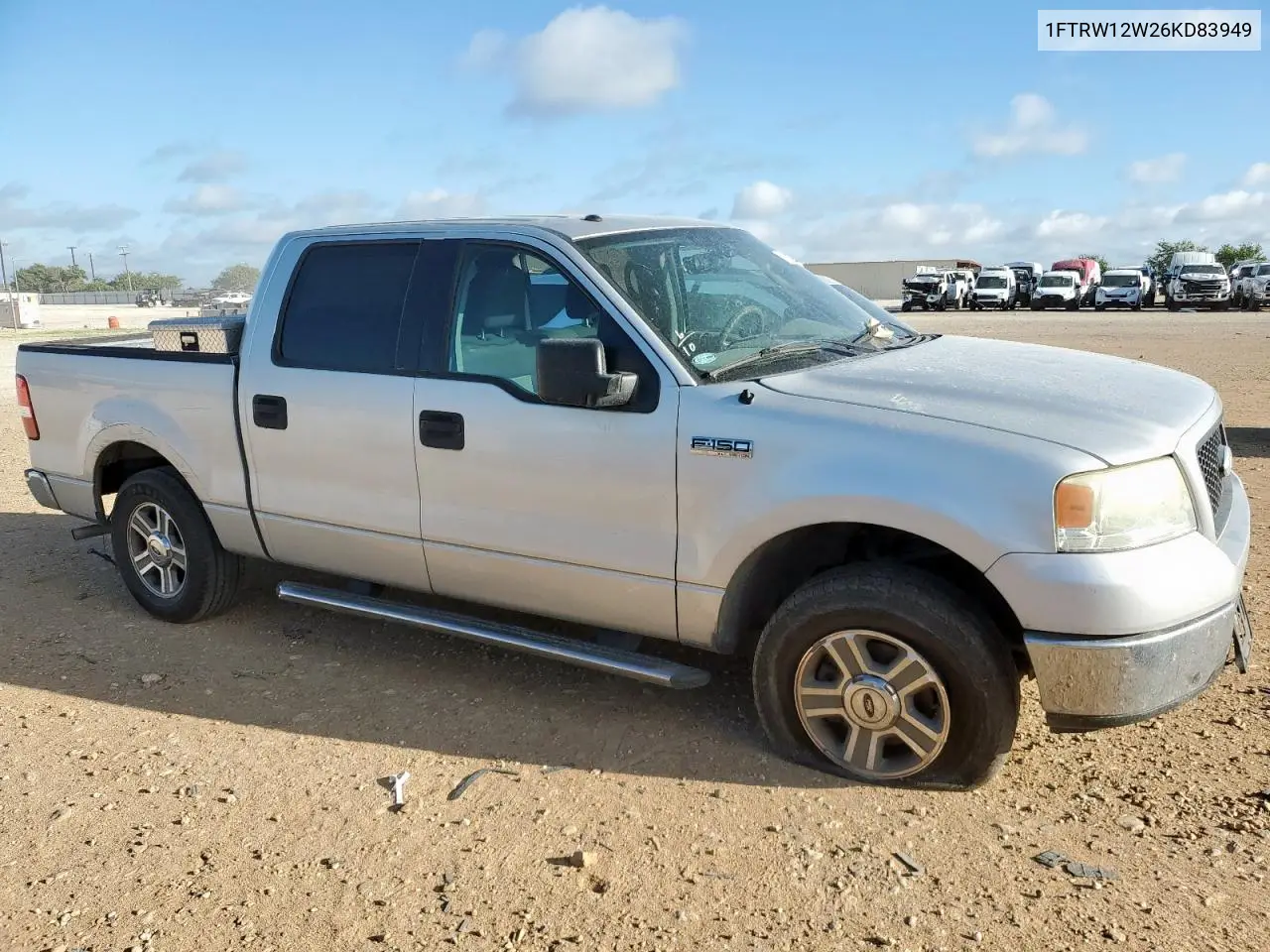 2006 Ford F150 Supercrew VIN: 1FTRW12W26KD83949 Lot: 61276435
