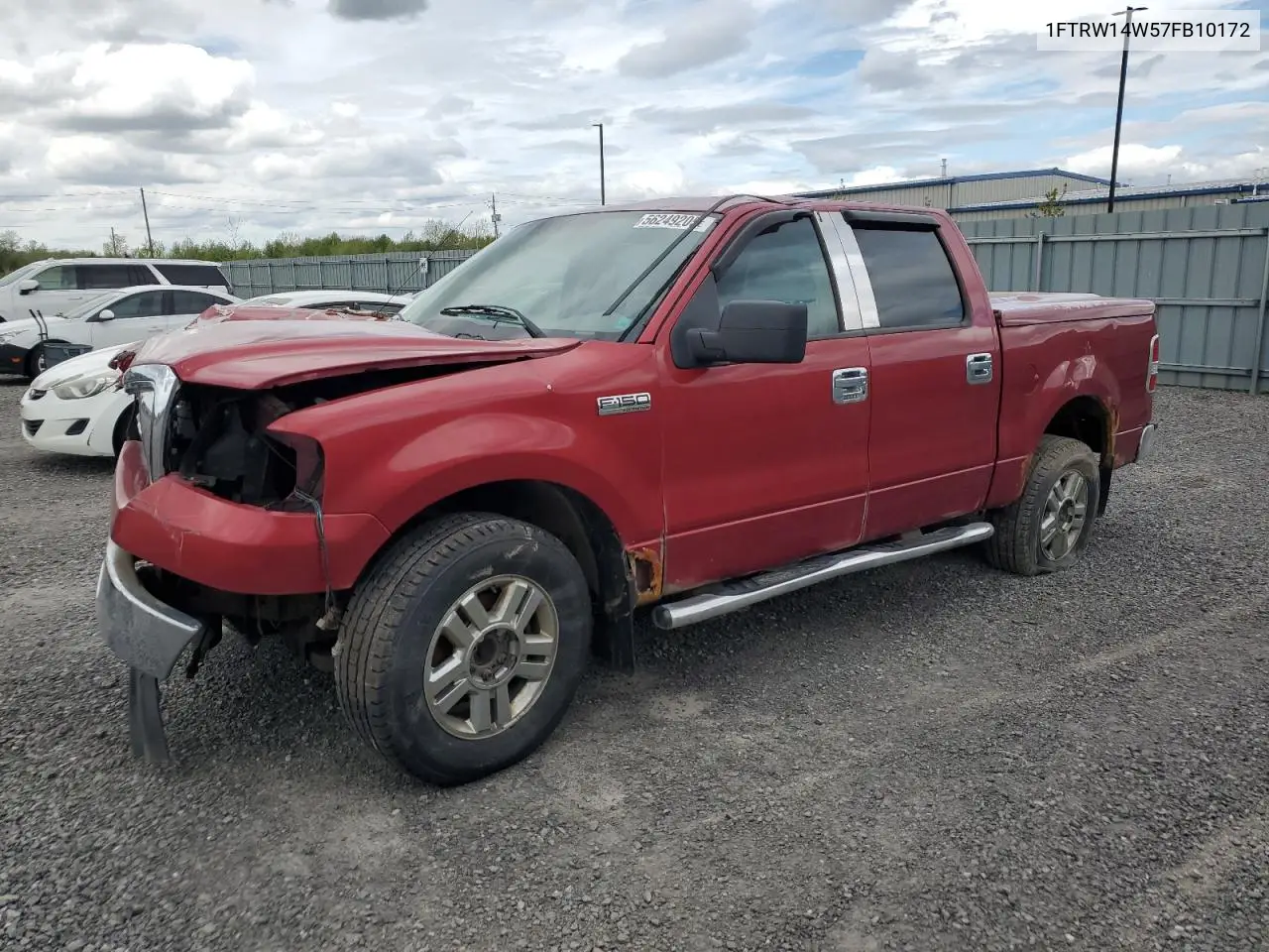 2007 Ford F150 Supercrew VIN: 1FTRW14W57FB10172 Lot: 56249205