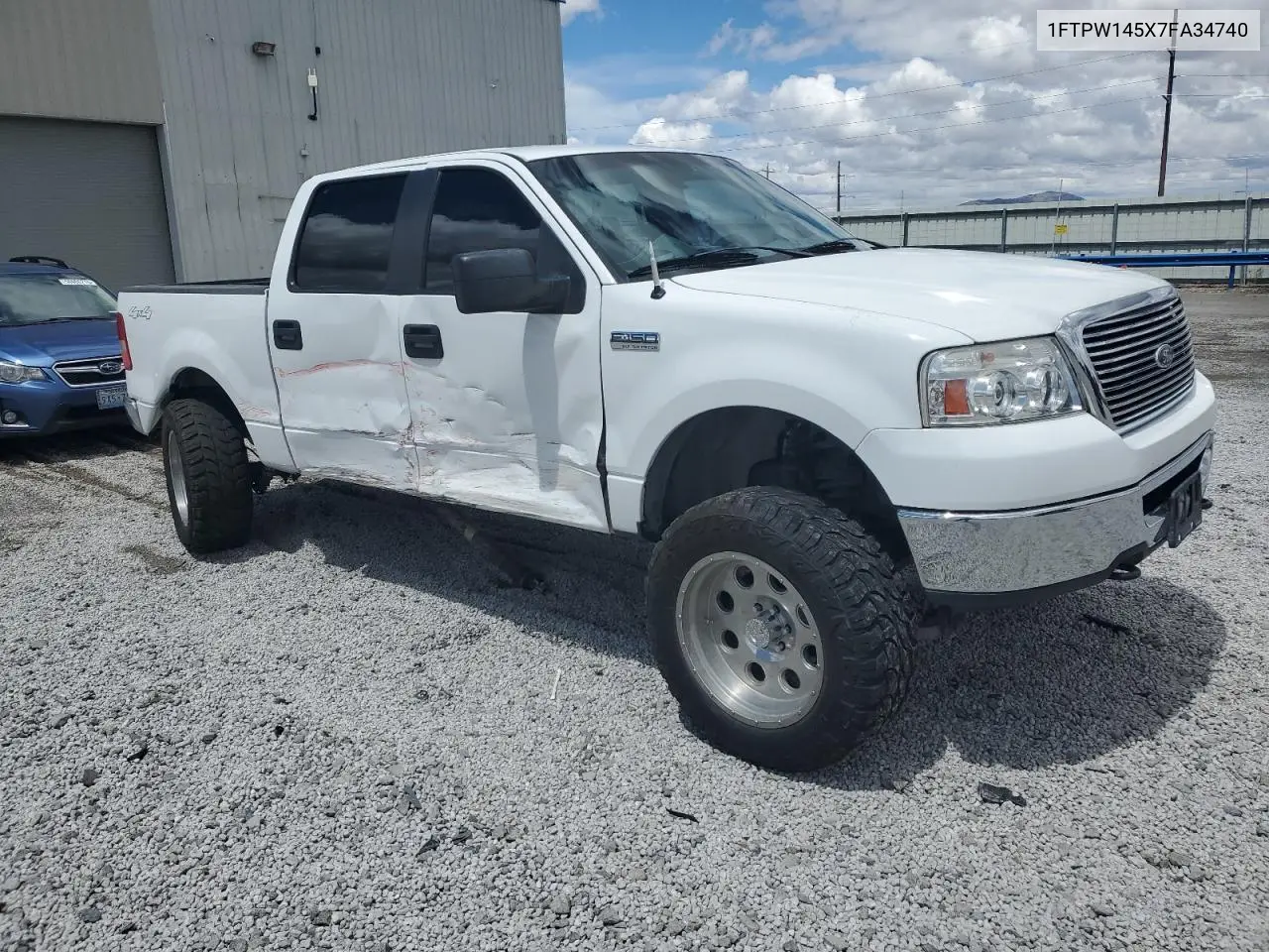 2007 Ford F150 Supercrew VIN: 1FTPW145X7FA34740 Lot: 56885855