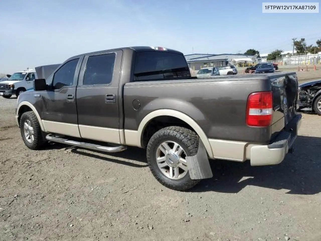 2007 Ford F150 Supercrew VIN: 1FTPW12V17KA87109 Lot: 58259625