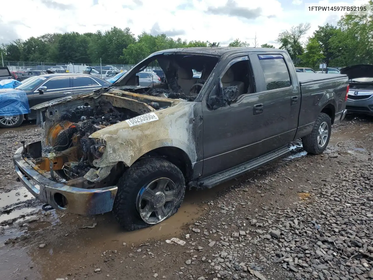 2007 Ford F150 Supercrew VIN: 1FTPW14597FB52195 Lot: 60293995