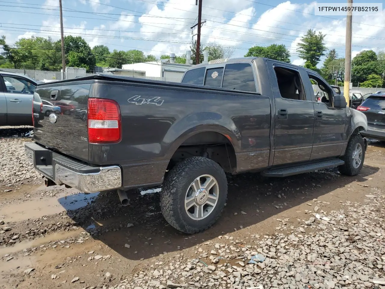 2007 Ford F150 Supercrew VIN: 1FTPW14597FB52195 Lot: 60293995