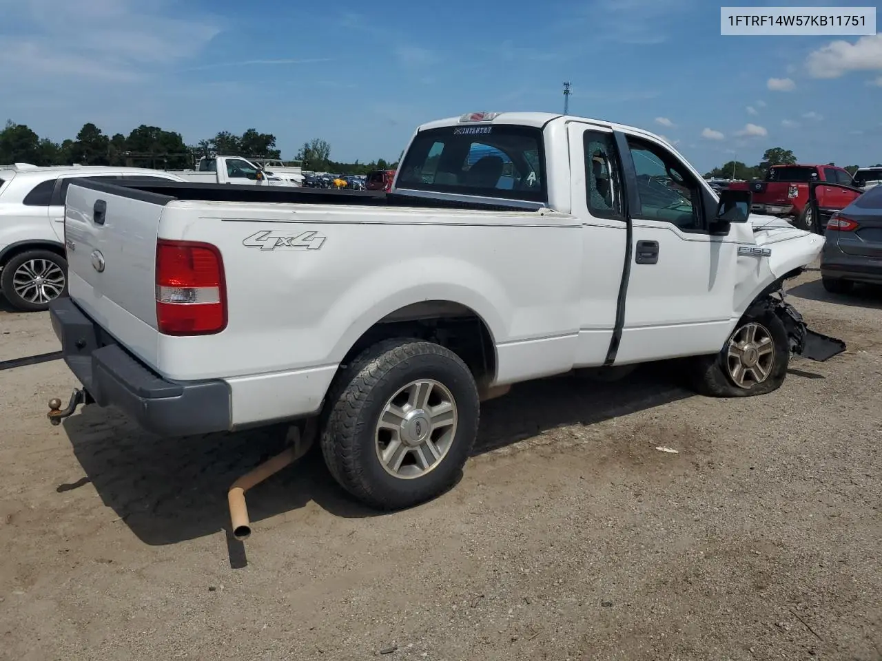 2007 Ford F150 VIN: 1FTRF14W57KB11751 Lot: 62639855