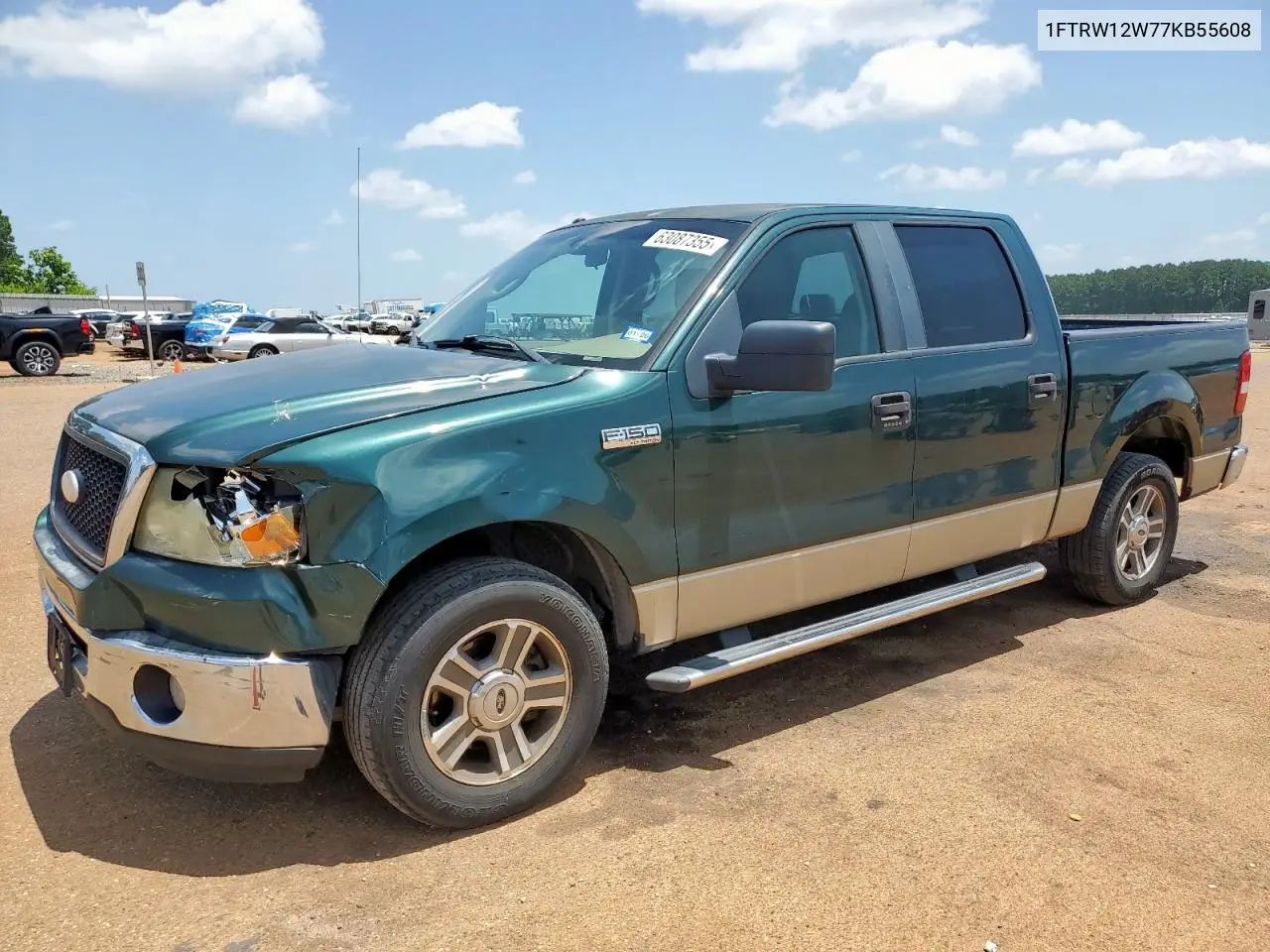2007 Ford F150 Supercrew VIN: 1FTRW12W77KB55608 Lot: 63087355
