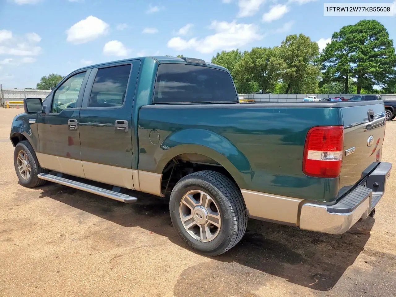 2007 Ford F150 Supercrew VIN: 1FTRW12W77KB55608 Lot: 63087355