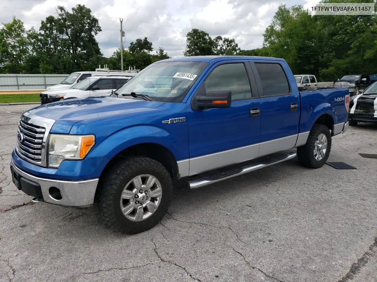 2010 Ford F150 Supercrew VIN: 1FTFW1EV8AFA11457 Lot: 60961435
