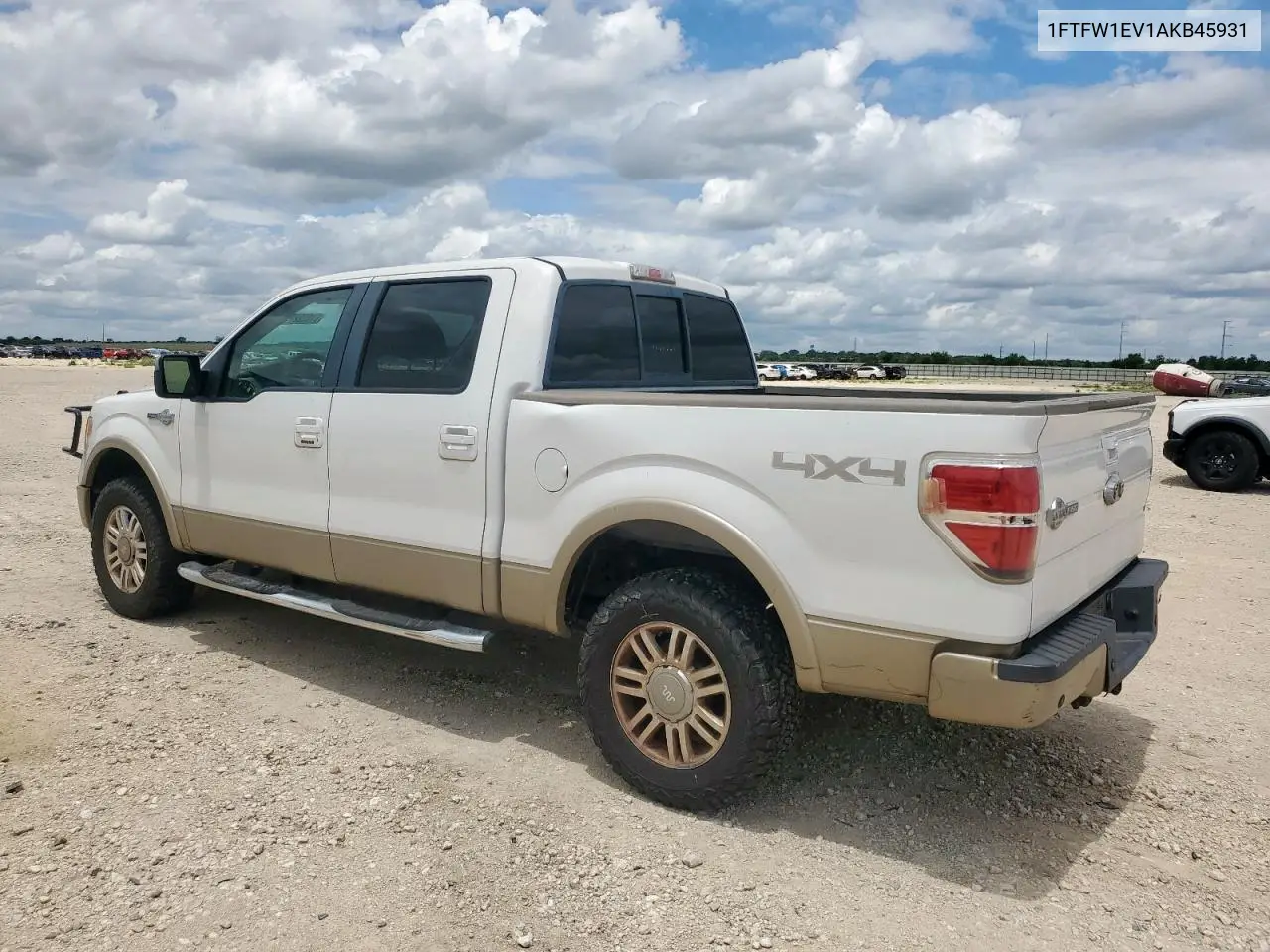 2010 Ford F150 Supercrew VIN: 1FTFW1EV1AKB45931 Lot: 61852275