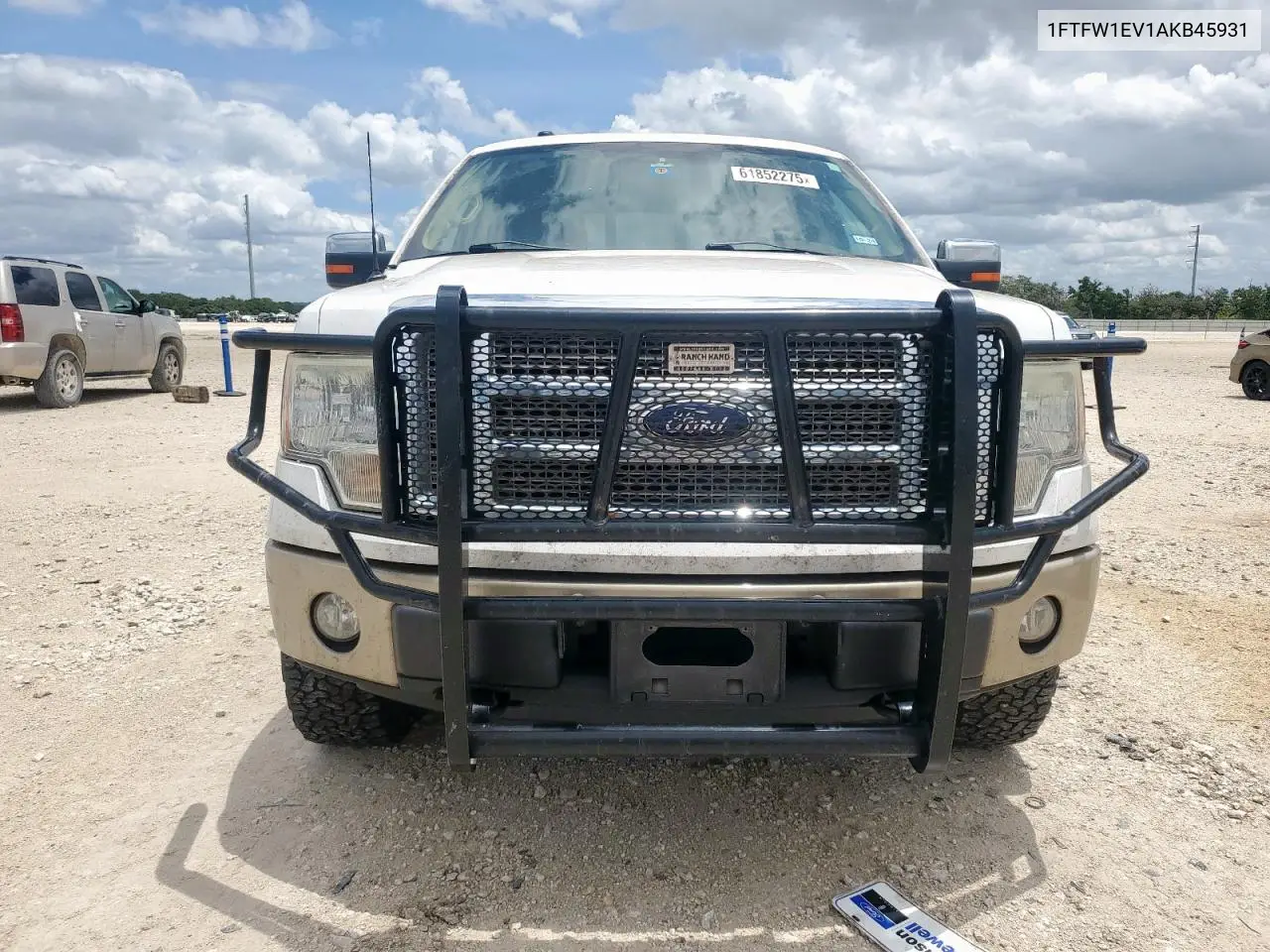 2010 Ford F150 Supercrew VIN: 1FTFW1EV1AKB45931 Lot: 61852275