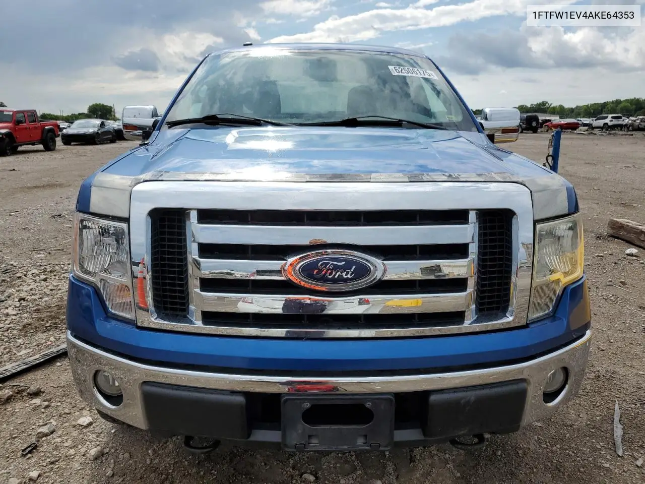2010 Ford F150 Supercrew VIN: 1FTFW1EV4AKE64353 Lot: 62506175