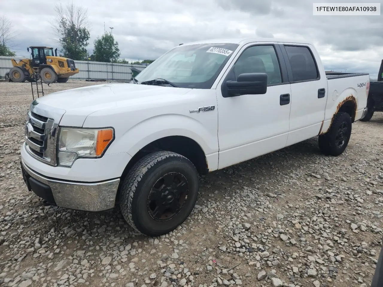 2010 Ford F150 Supercrew VIN: 1FTEW1E80AFA10938 Lot: 62770355