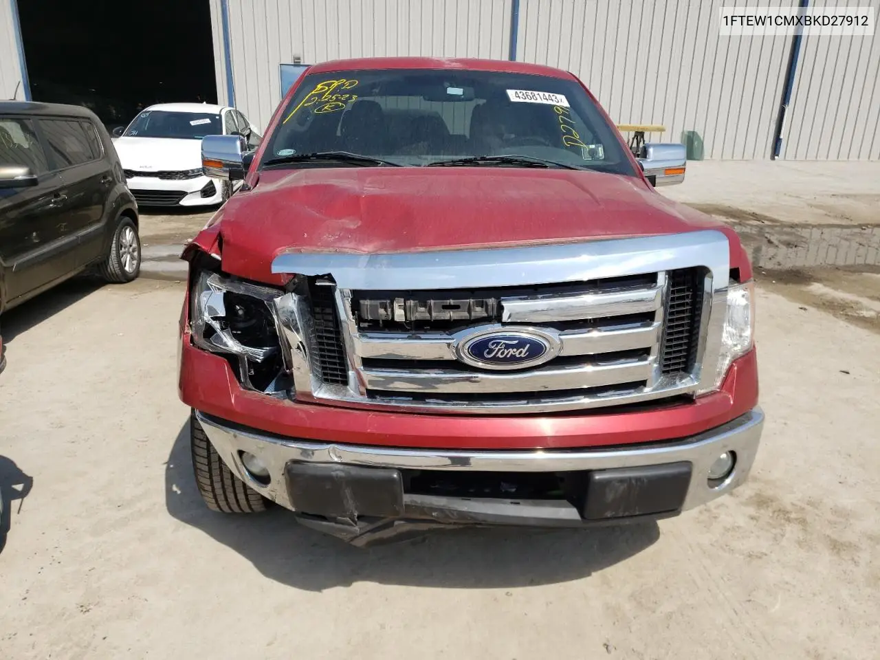 2011 Ford F150 Supercrew VIN: 1FTEW1CMXBKD27912 Lot: 43681443