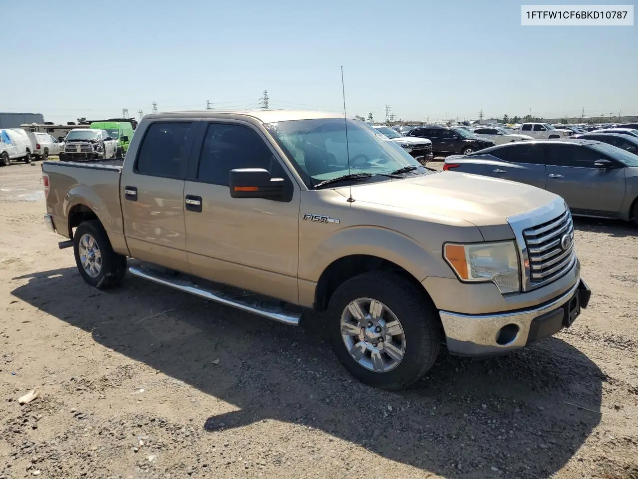 2011 Ford F150 Supercrew VIN: 1FTFW1CF6BKD10787 Lot: 50371165