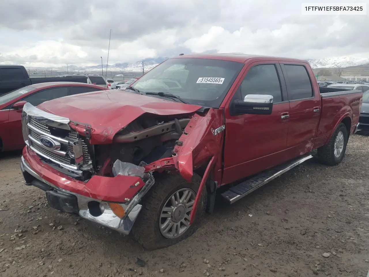 2011 Ford F150 Supercrew VIN: 1FTFW1EF5BFA73425 Lot: 51545565