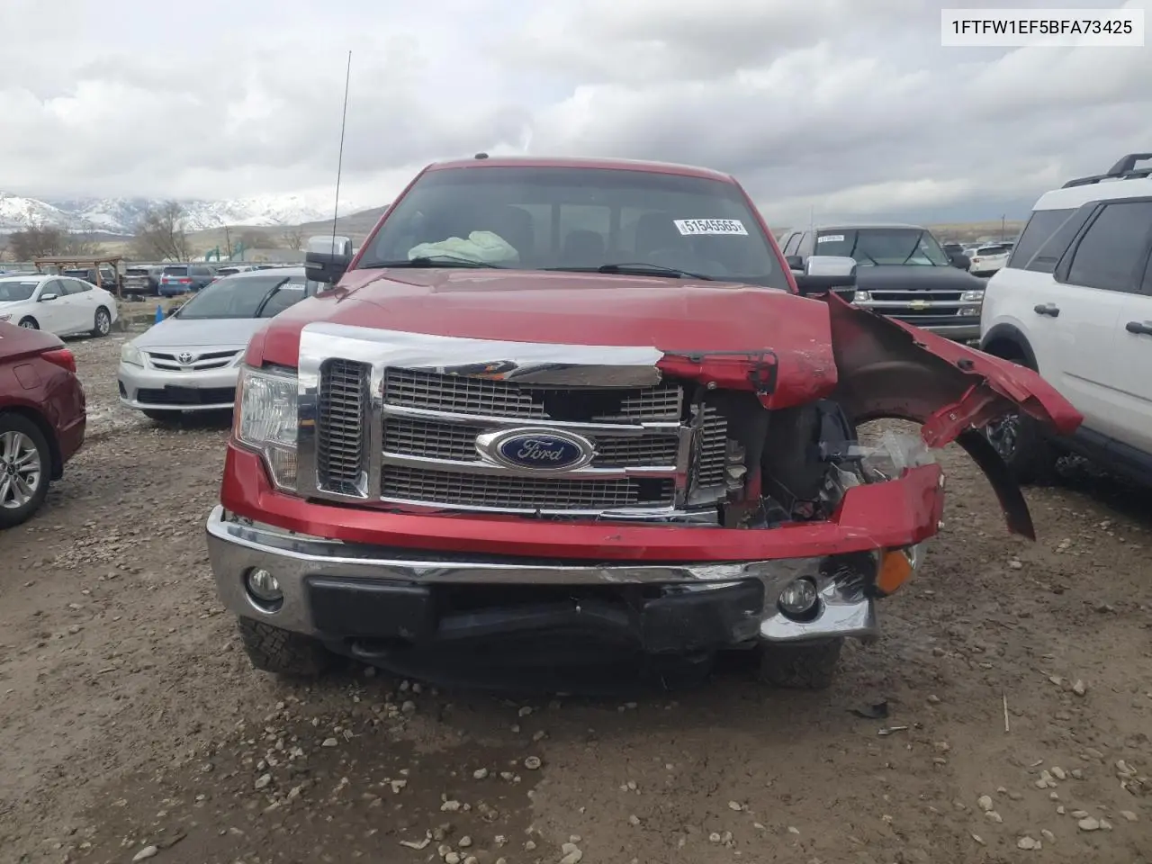 2011 Ford F150 Supercrew VIN: 1FTFW1EF5BFA73425 Lot: 51545565