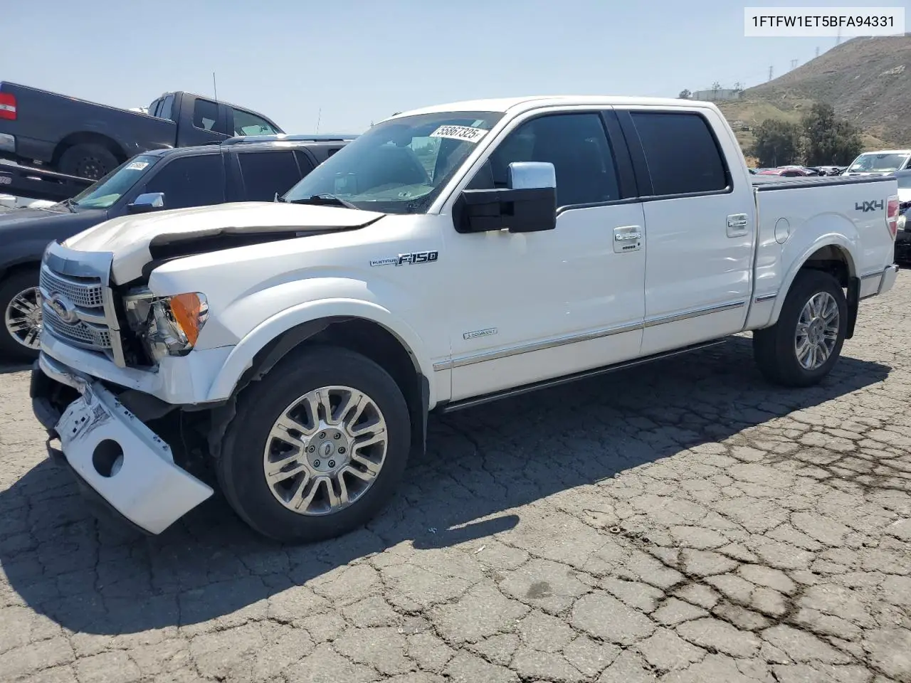 2011 Ford F150 Supercrew VIN: 1FTFW1ET5BFA94331 Lot: 55867325