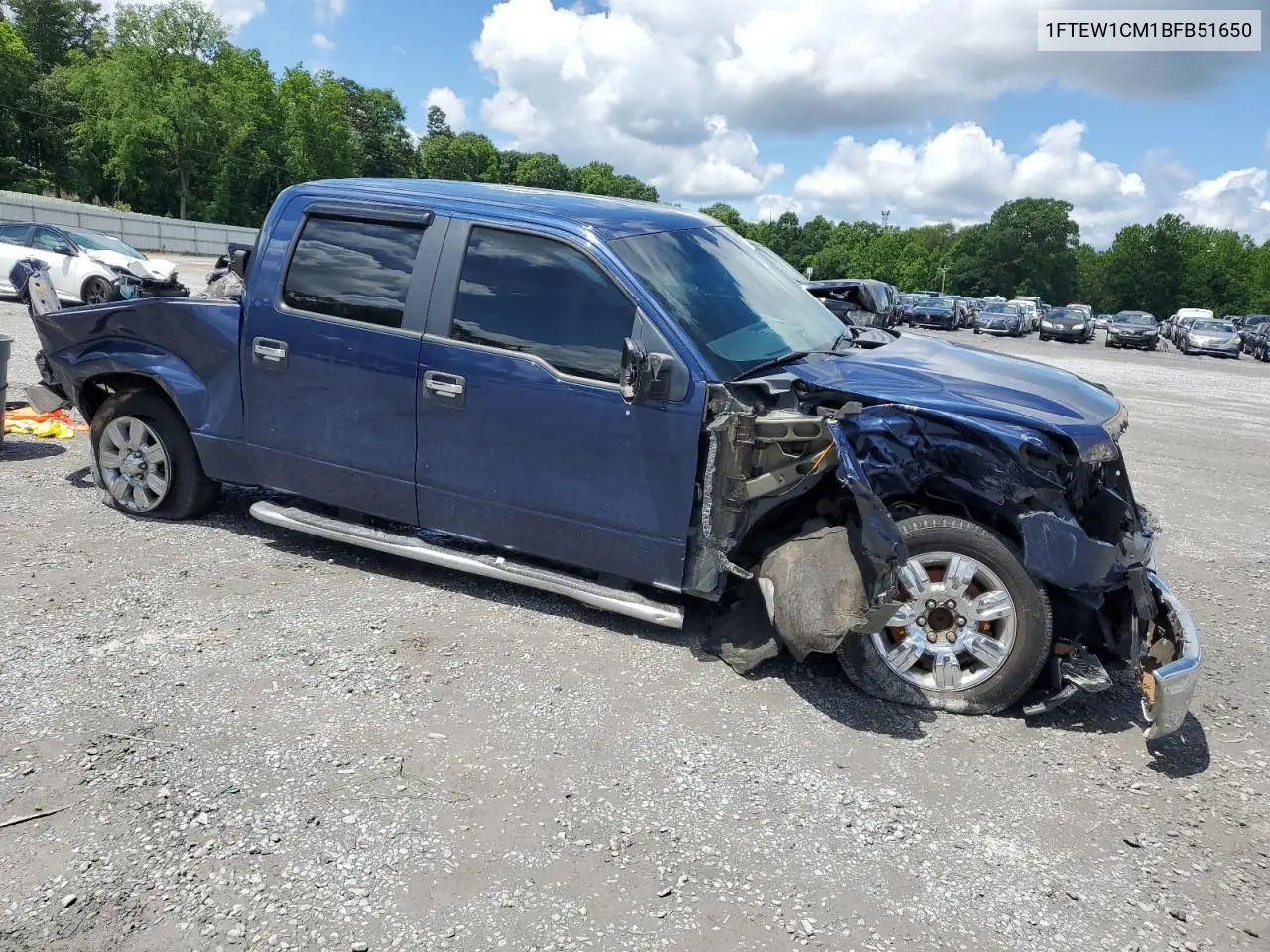 2011 Ford F150 Supercrew VIN: 1FTEW1CM1BFB51650 Lot: 57059375