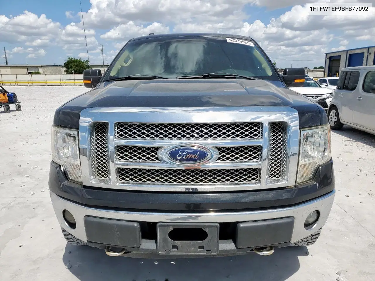 2011 Ford F150 Supercrew VIN: 1FTFW1EF9BFB77092 Lot: 62526925