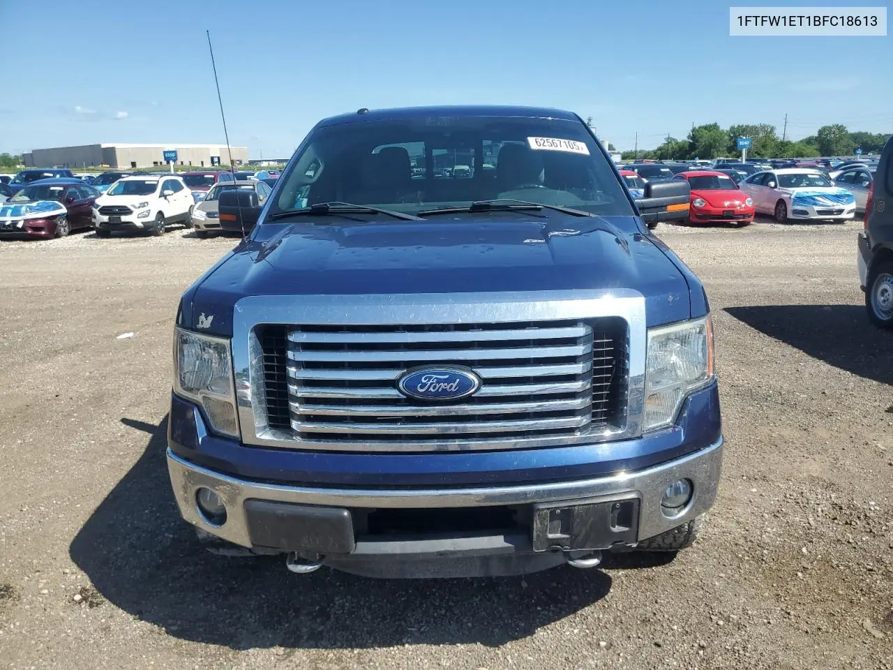 2011 Ford F150 Supercrew VIN: 1FTFW1ET1BFC18613 Lot: 62567105