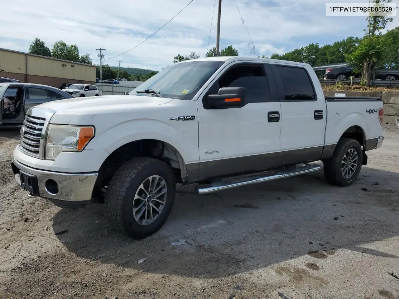 2011 Ford F150 Supercrew VIN: 1FTFW1ET9BFD05529 Lot: 62958825