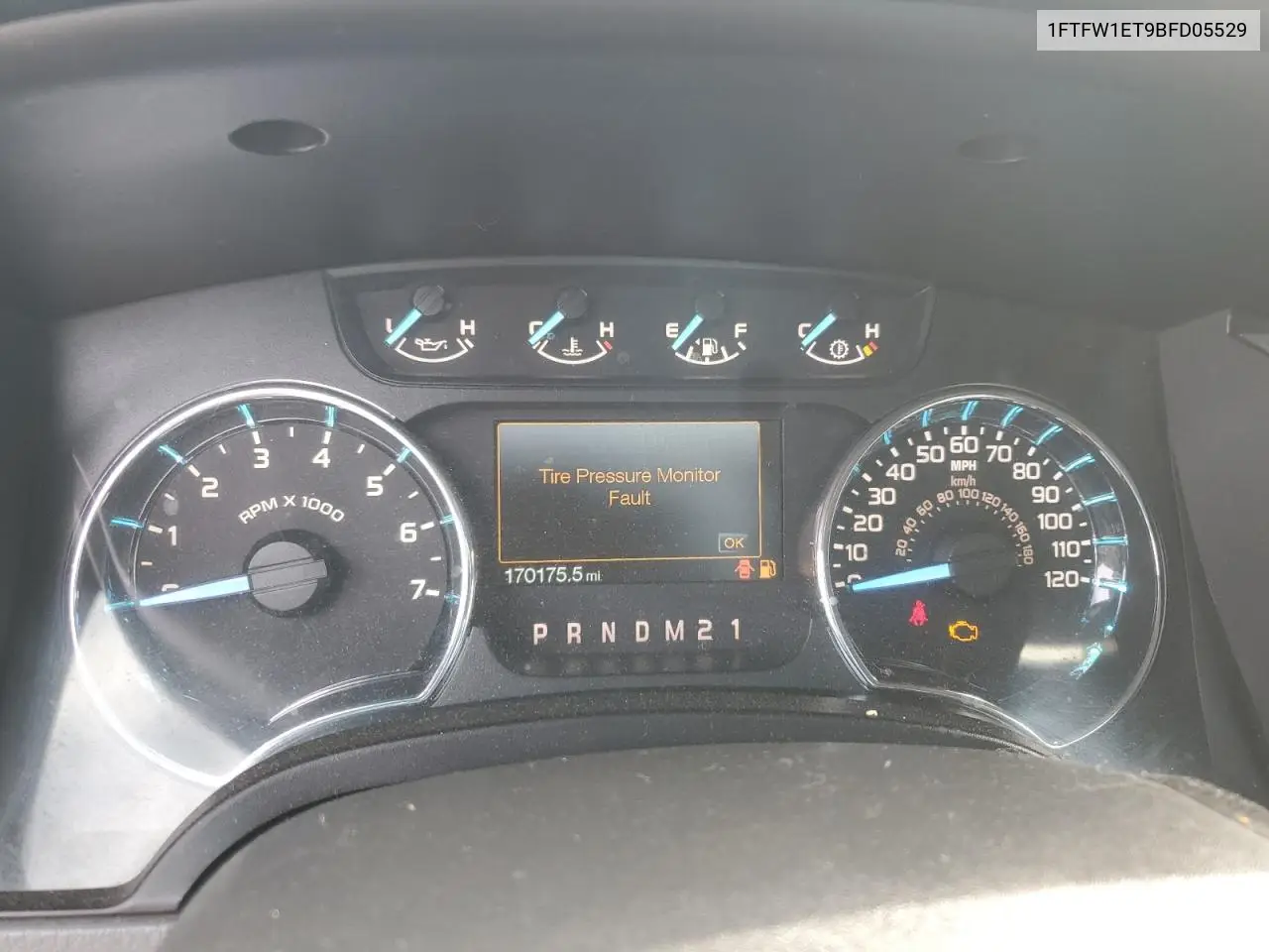 2011 Ford F150 Supercrew VIN: 1FTFW1ET9BFD05529 Lot: 62958825