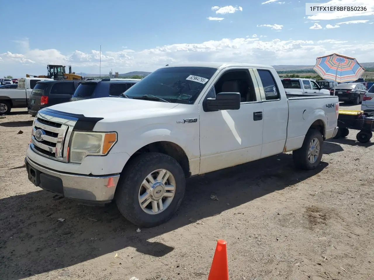 2011 Ford F150 Super Cab VIN: 1FTFX1EF8BFB50236 Lot: 62964795