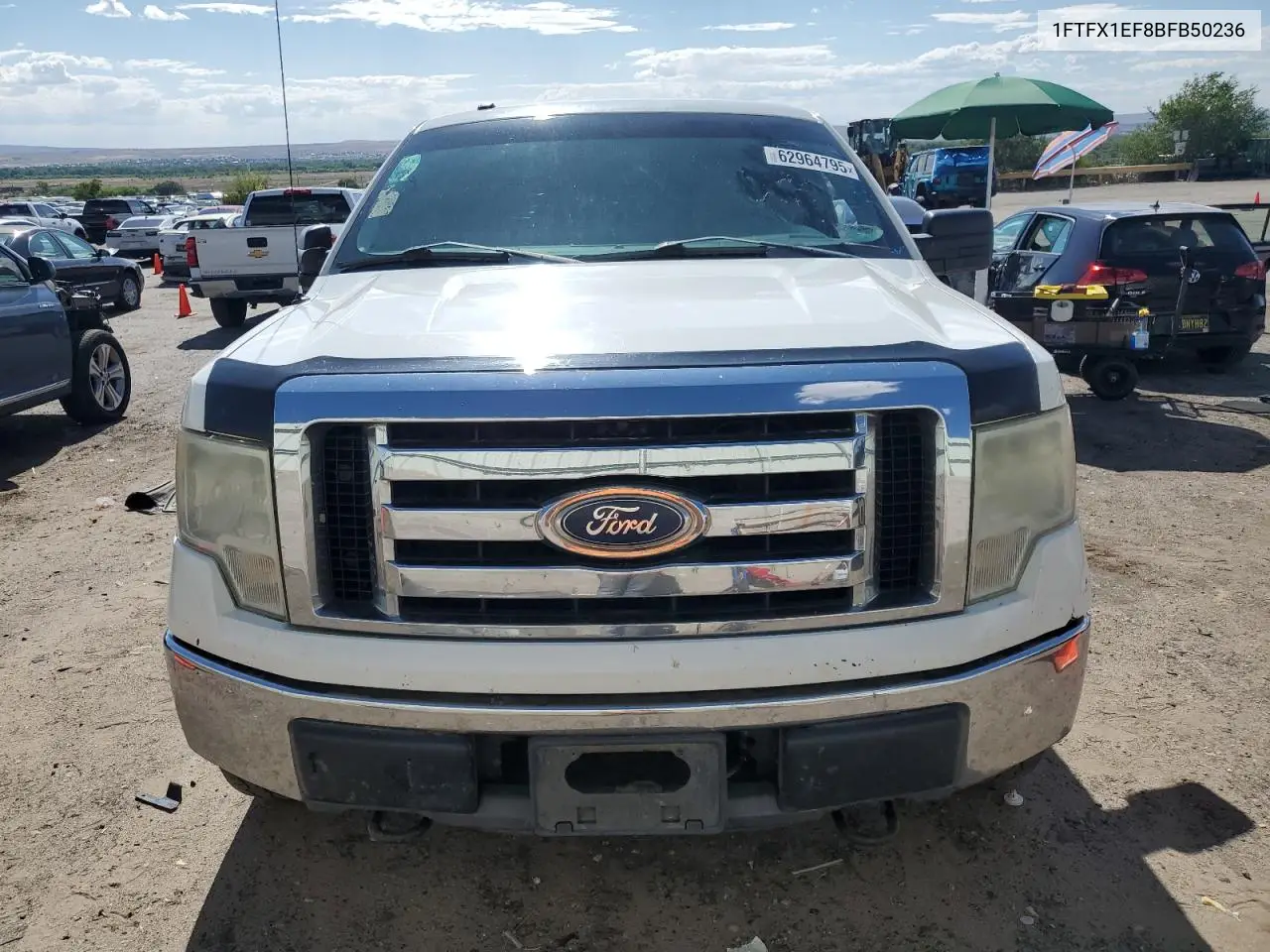 2011 Ford F150 Super Cab VIN: 1FTFX1EF8BFB50236 Lot: 62964795