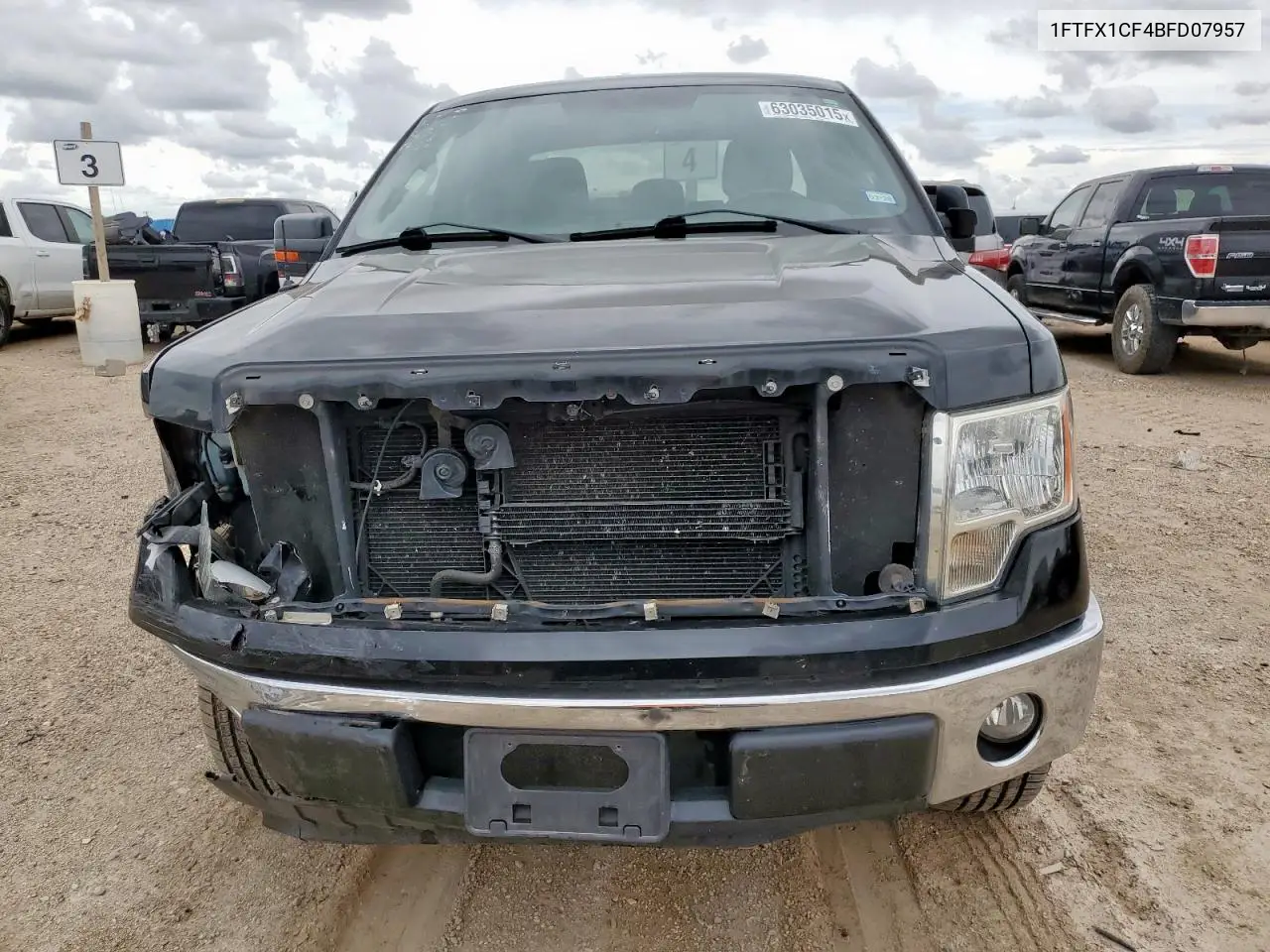 2011 Ford F150 Super Cab VIN: 1FTFX1CF4BFD07957 Lot: 63035015