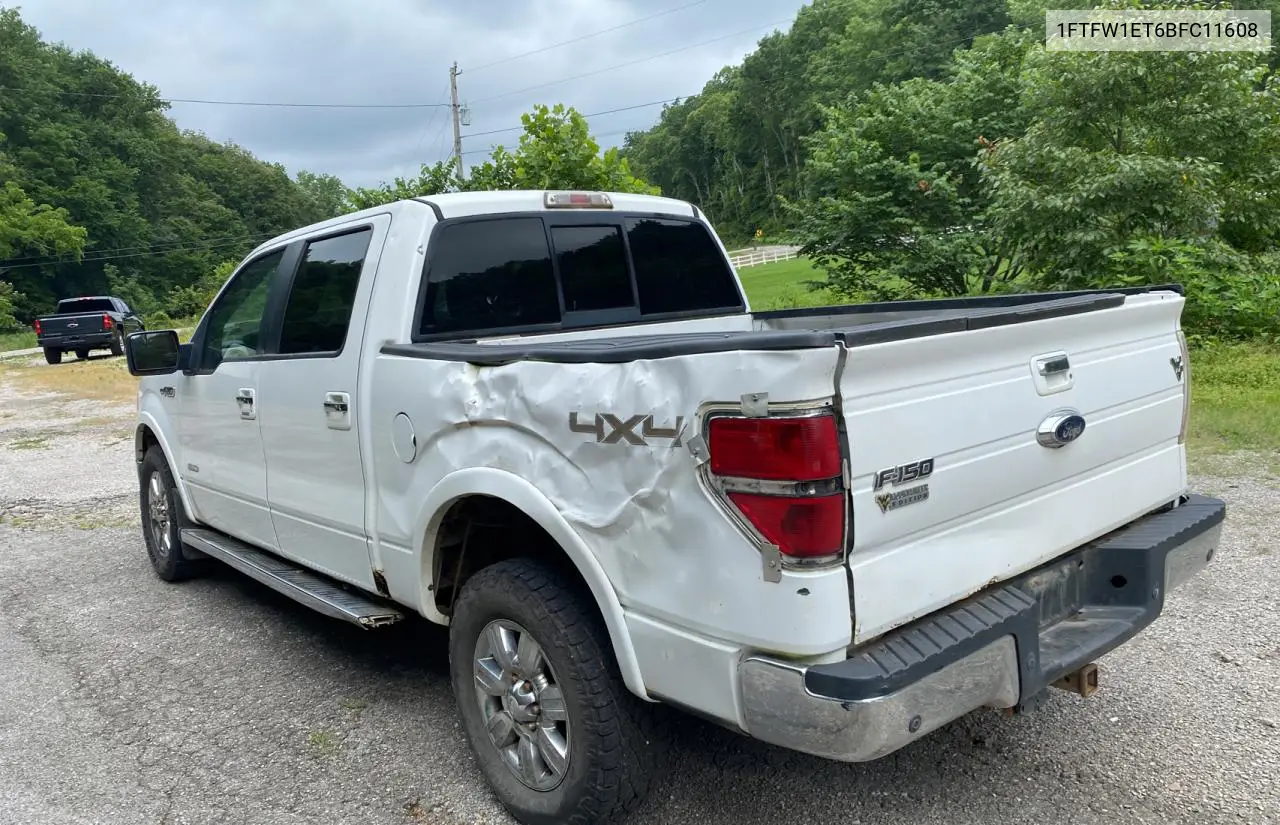 2011 Ford F150 Supercrew VIN: 1FTFW1ET6BFC11608 Lot: 63222015
