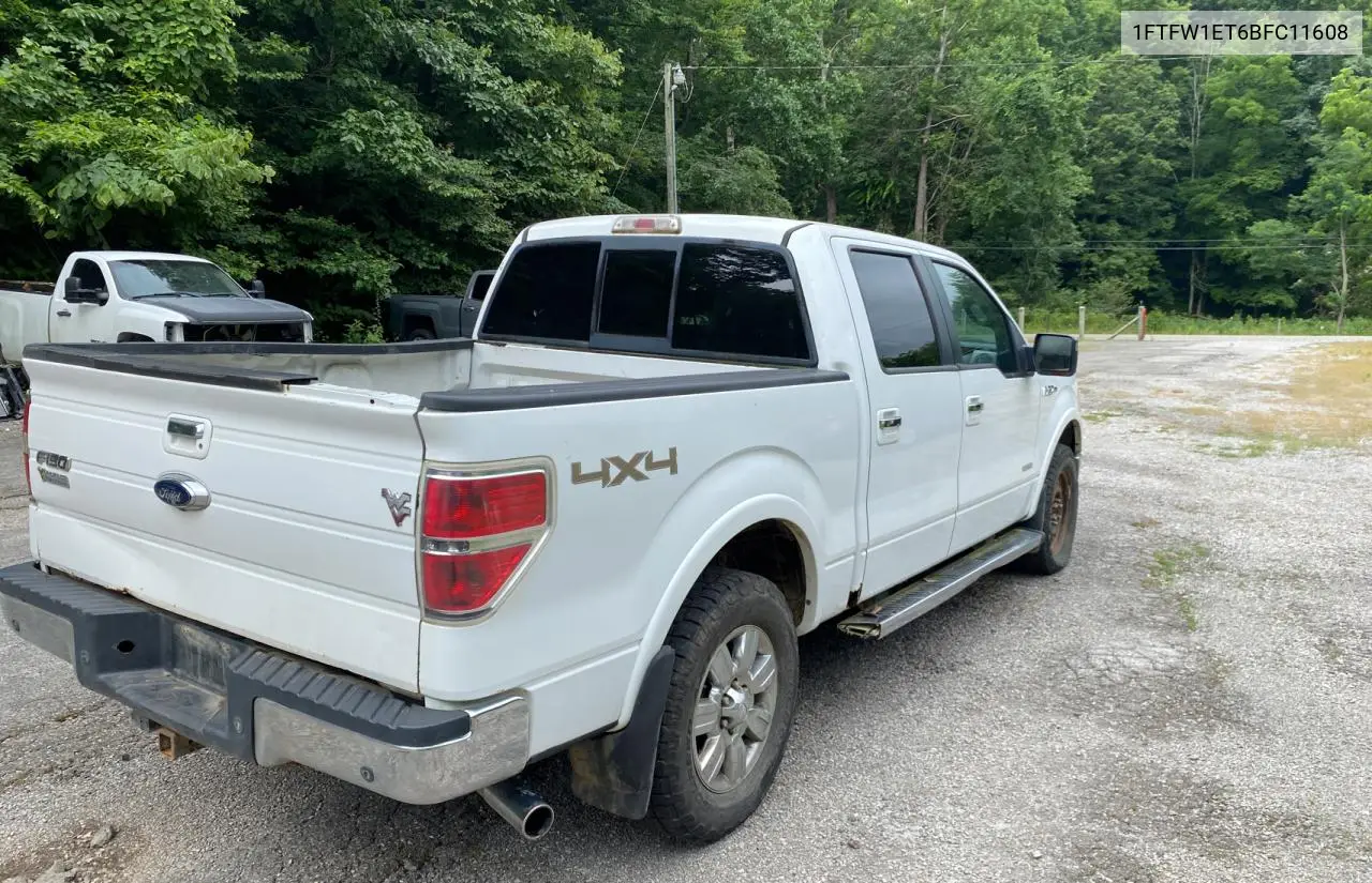 2011 Ford F150 Supercrew VIN: 1FTFW1ET6BFC11608 Lot: 63222015