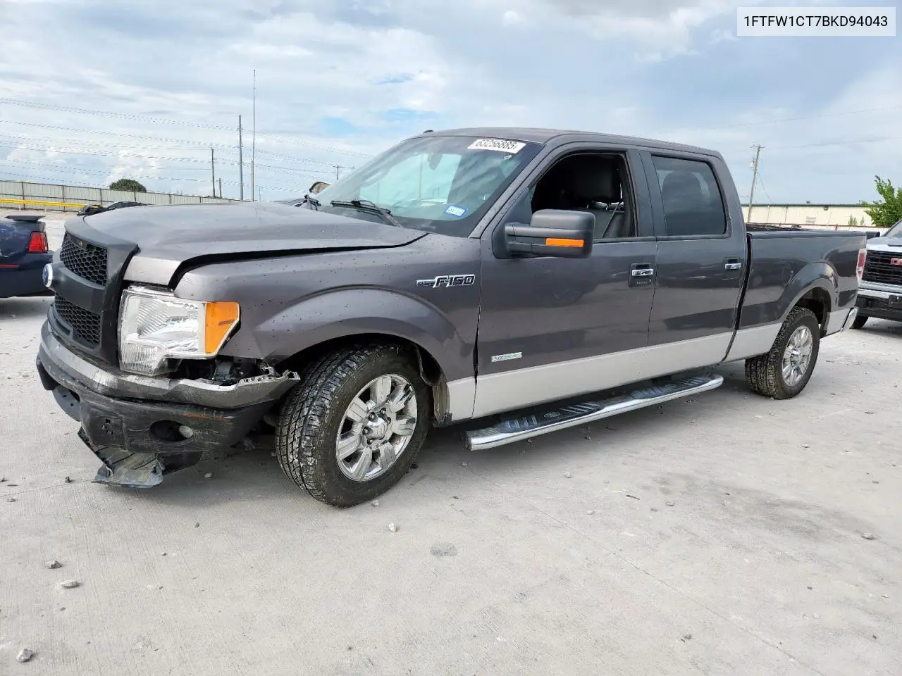 2011 Ford F150 Supercrew VIN: 1FTFW1CT7BKD94043 Lot: 63256885