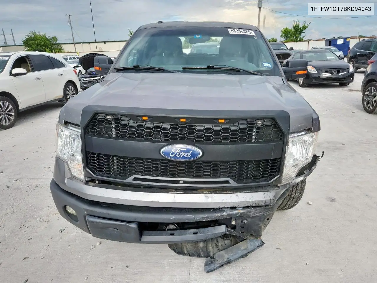 2011 Ford F150 Supercrew VIN: 1FTFW1CT7BKD94043 Lot: 63256885