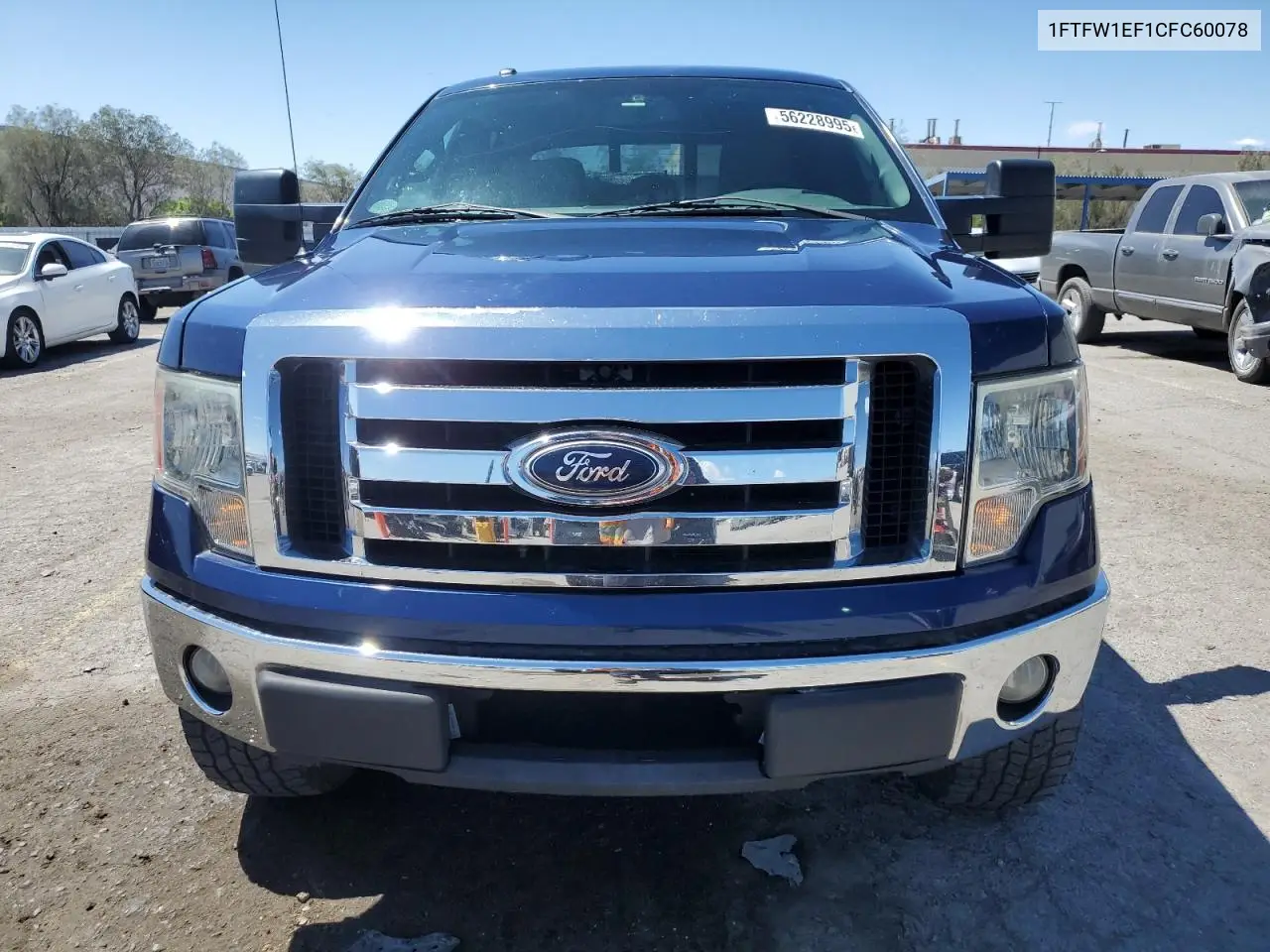2012 Ford F150 Supercrew VIN: 1FTFW1EF1CFC60078 Lot: 56228995