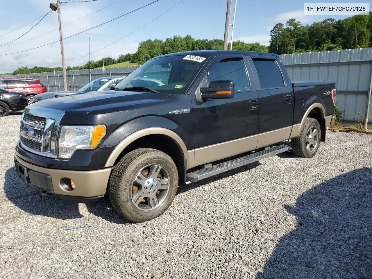 2012 Ford F150 Supercrew VIN: 1FTFW1EF7CFC70128 Lot: 56581655