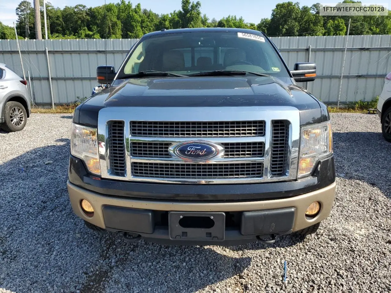 2012 Ford F150 Supercrew VIN: 1FTFW1EF7CFC70128 Lot: 56581655