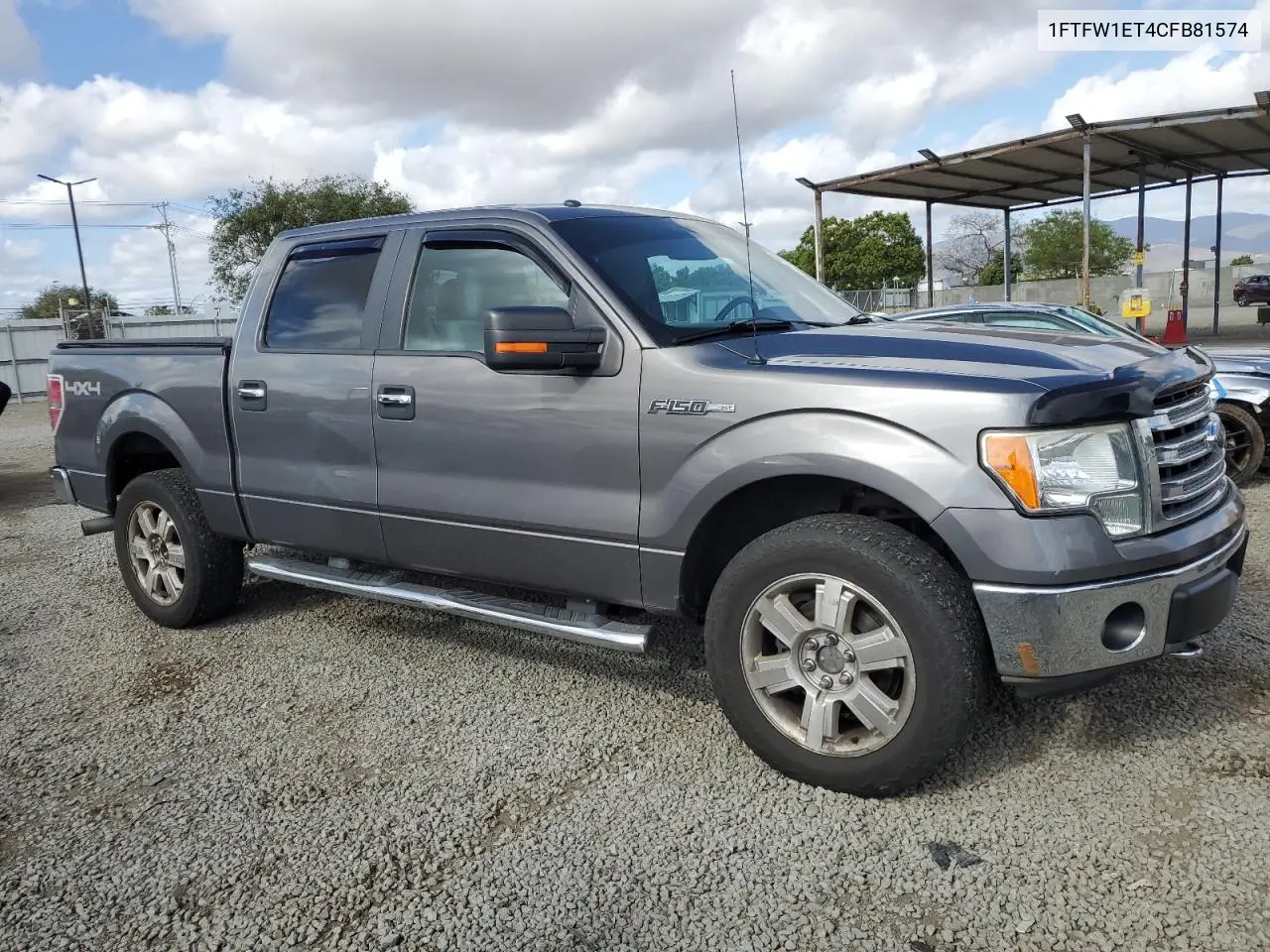 2012 Ford F150 Supercrew VIN: 1FTFW1ET4CFB81574 Lot: 56745105