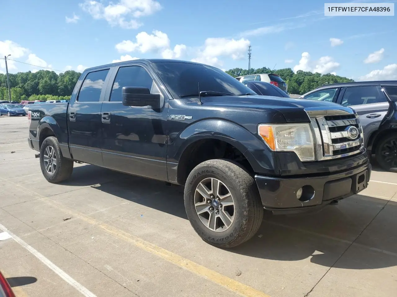 2012 Ford F150 Supercrew VIN: 1FTFW1EF7CFA48396 Lot: 57135155