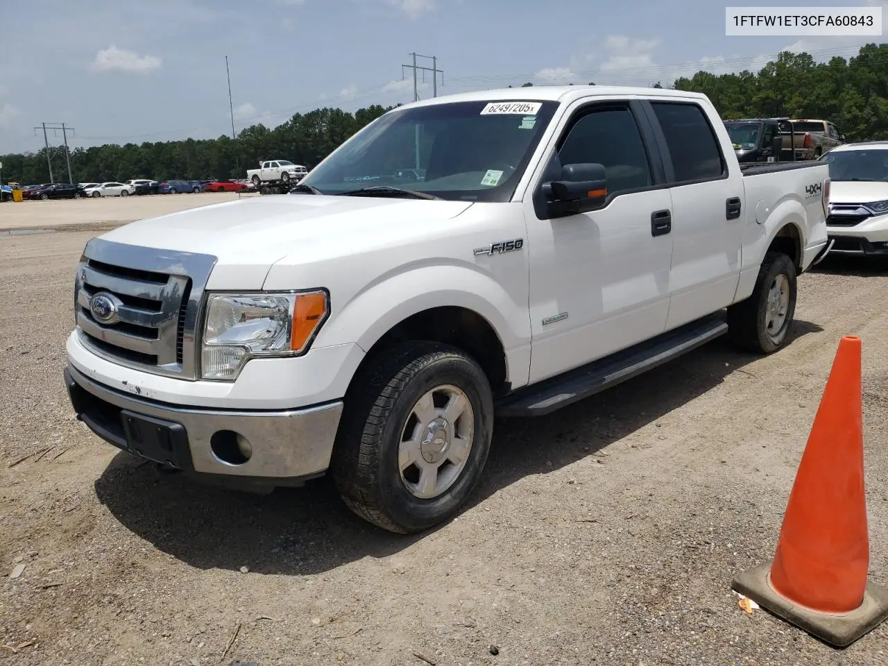 2012 Ford F150 Supercrew VIN: 1FTFW1ET3CFA60843 Lot: 62497205
