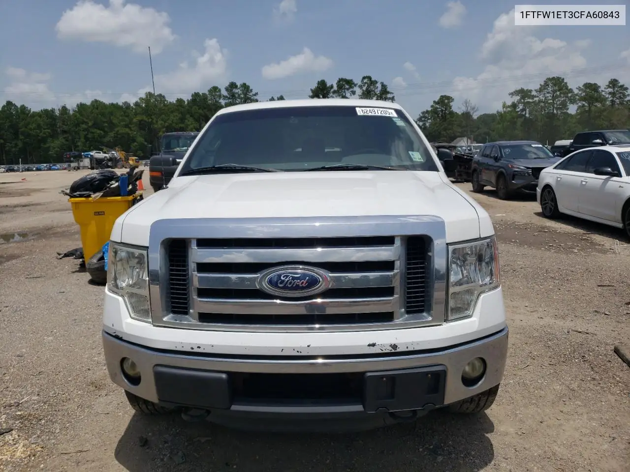 2012 Ford F150 Supercrew VIN: 1FTFW1ET3CFA60843 Lot: 62497205