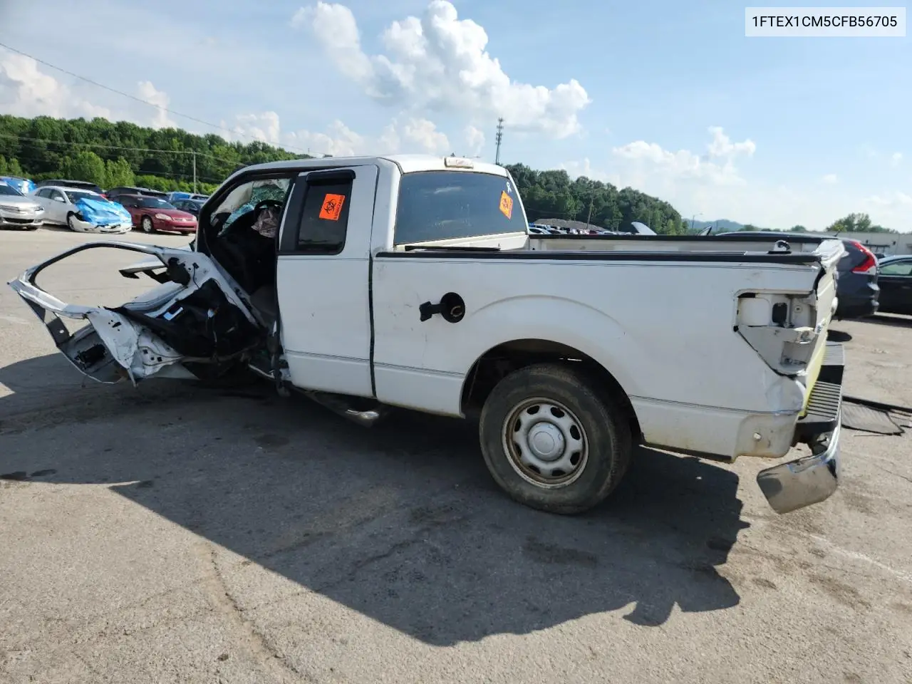 2012 Ford F150 Super Cab VIN: 1FTEX1CM5CFB56705 Lot: 62849675