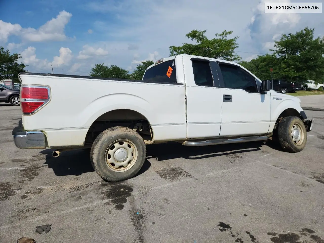 2012 Ford F150 Super Cab VIN: 1FTEX1CM5CFB56705 Lot: 62849675