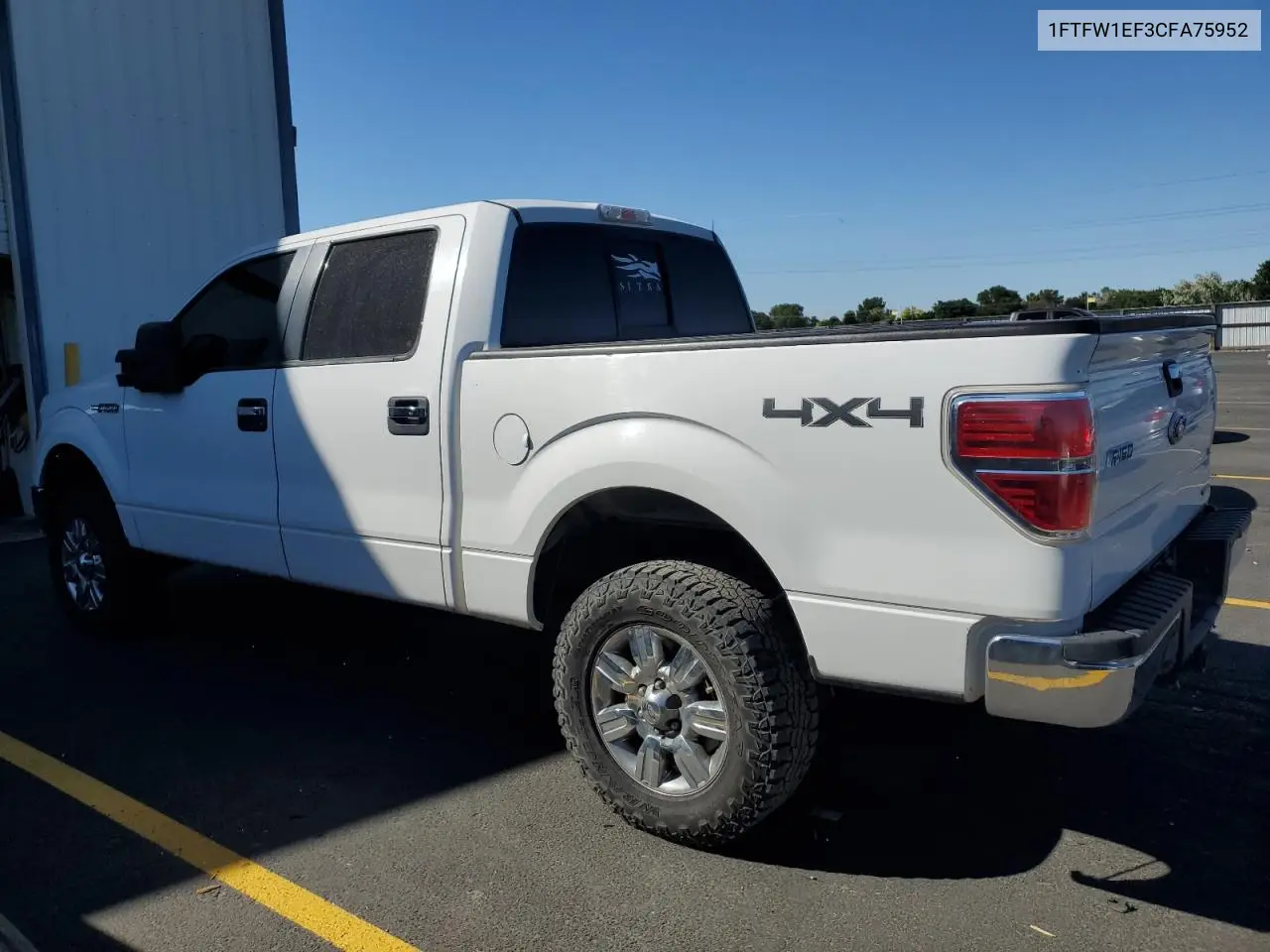 2012 Ford F150 Supercrew VIN: 1FTFW1EF3CFA75952 Lot: 62945625