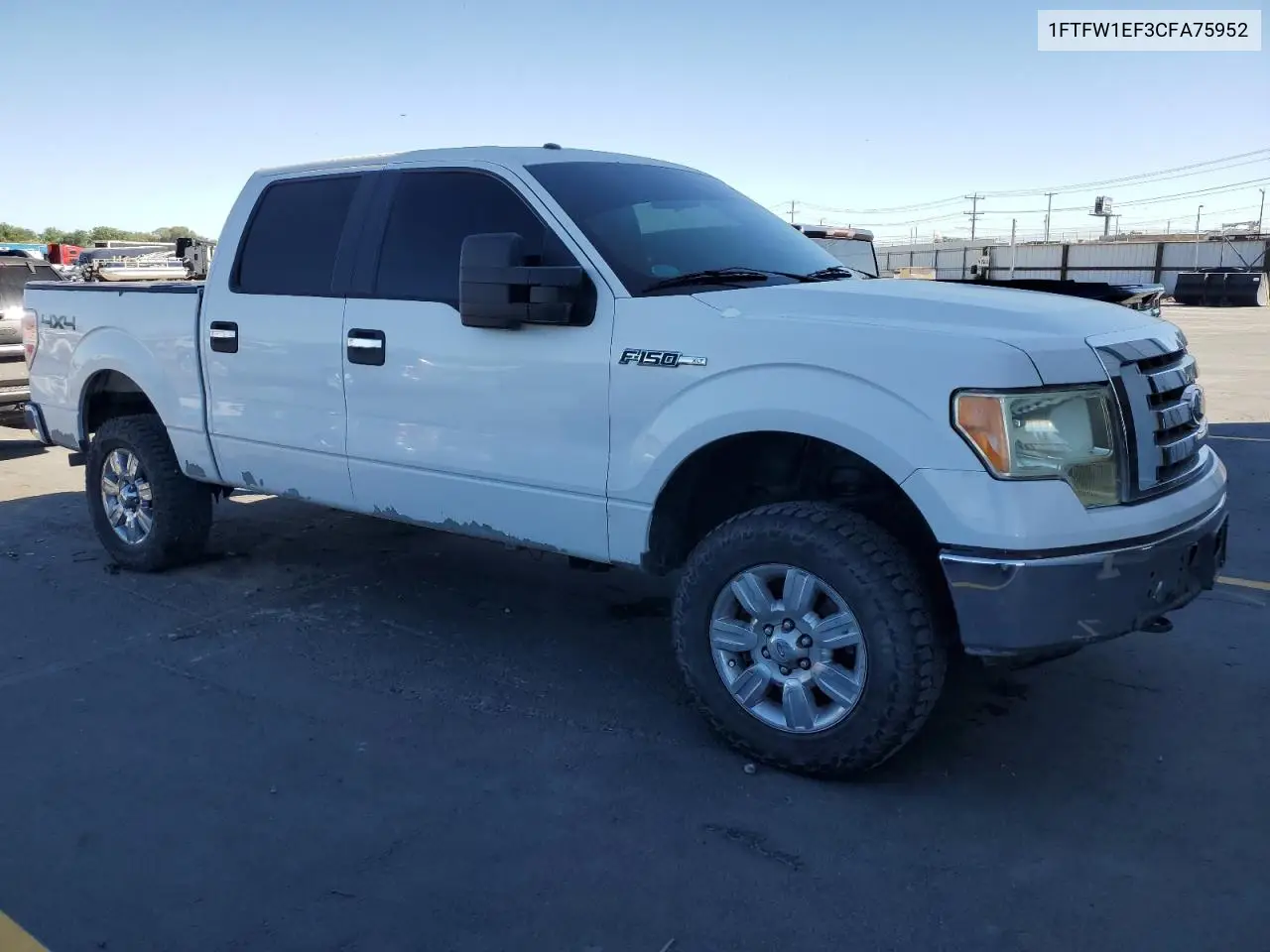 2012 Ford F150 Supercrew VIN: 1FTFW1EF3CFA75952 Lot: 62945625