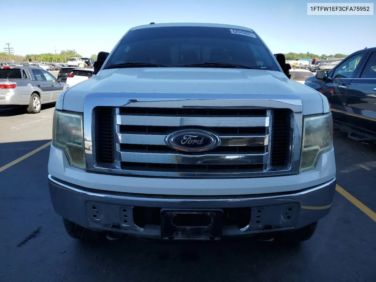 2012 Ford F150 Supercrew VIN: 1FTFW1EF3CFA75952 Lot: 62945625