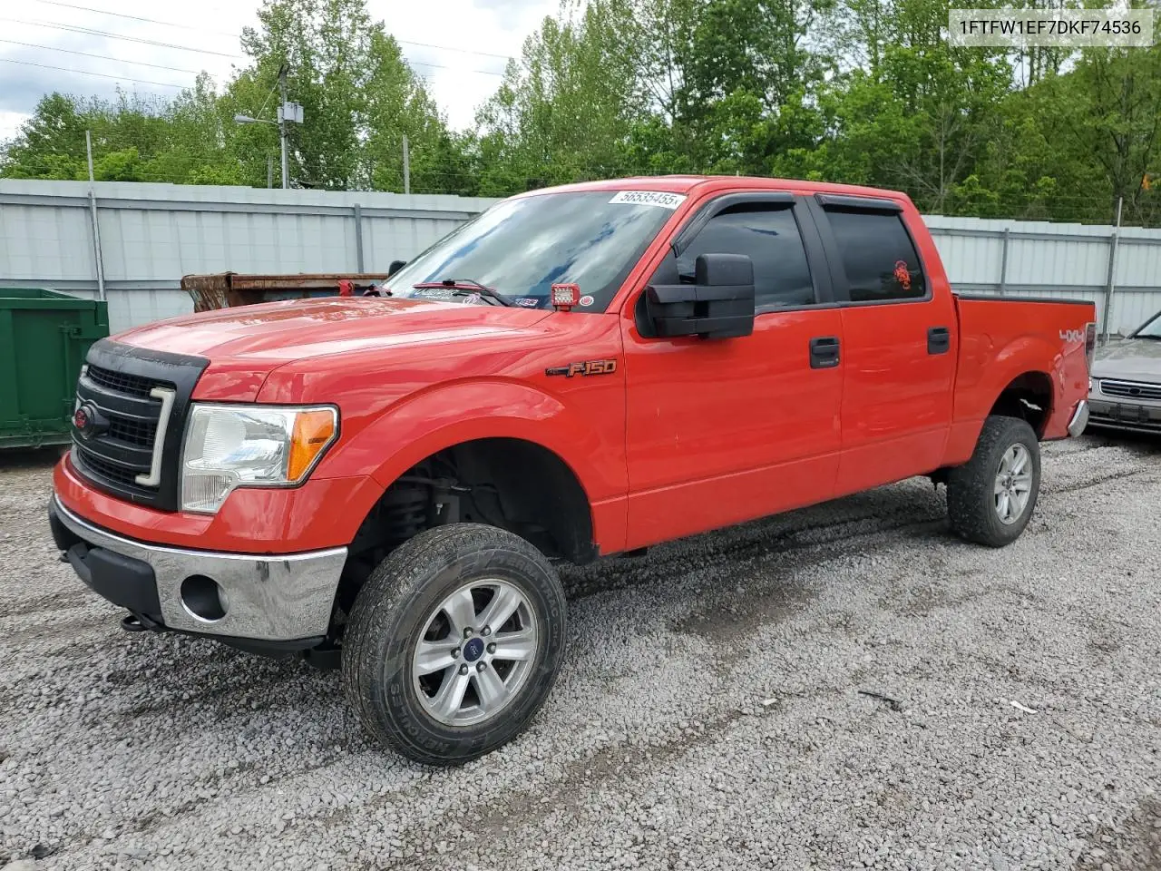 2013 Ford F150 Supercrew VIN: 1FTFW1EF7DKF74536 Lot: 56535455